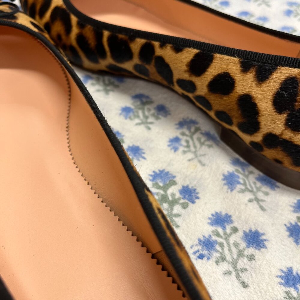 NIB J.Crew leopard print calf hair ballet flats - Picture 14 of 16
